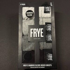 FRYE Bamboo Blend Boxer Briefs - 4 Pack - NWT - Large - Black and Gray shades